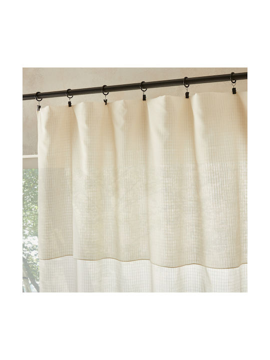 Perdea din voal de bumbac organic, 140x350 cm