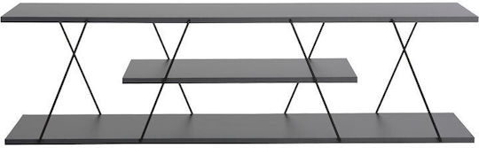 Шкаф за телевизор Дървен Tars Anthracite-Black Д120xШ30xВ33см