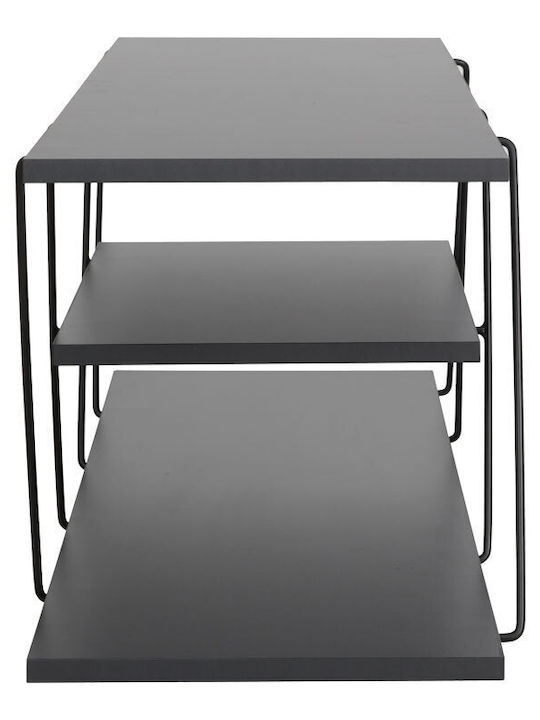 TV Stand Wooden Tars Anthracite-Black L120xW30xH33cm