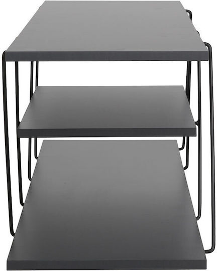 Шкаф за телевизор Дървен Tars Anthracite-Black Д120xШ30xВ33см