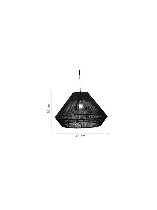 Inlight Pendant Light Black with Socket E27 45x45x30cm