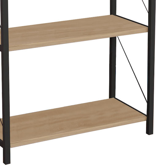 Bibliotecă Jackrey Neagră 60x30x114 cm