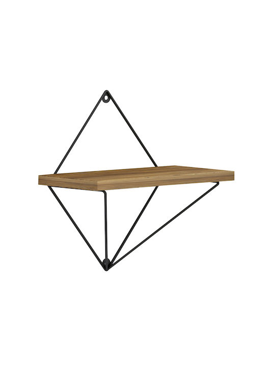 Homemarkt Σετ Ραφια Τοιχου Zannard Hm8929.11 Μεταλλο Μαυρο-μελαμινη Φυσικο 30x14x30υ Εκ.