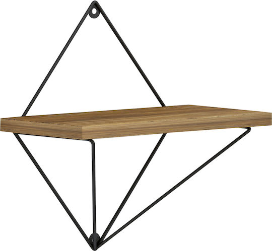 Homemarkt Zannard Wandregal-Set Hm8929.11 Metall Schwarz-Melamin Natur 30x14x30 cm
