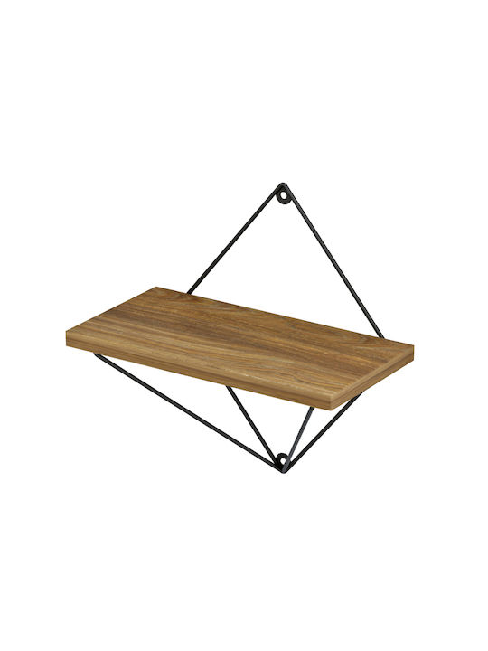 Homemarkt Σετ Ραφια Τοιχου Zannard Hm8929.11 Μεταλλο Μαυρο-μελαμινη Φυσικο 30x14x30υ Εκ.