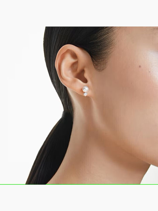 Swarovski Matrix Cercel Unic cu Pietre & Perle