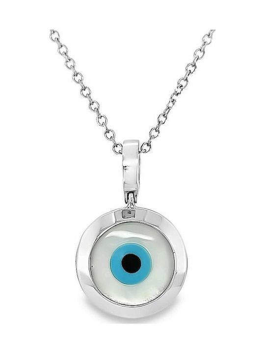 Xryseio Charm Ματάκι από Λευκόχρυσο 18Κ