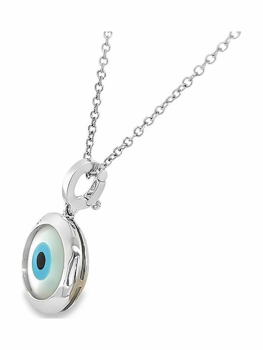 Xryseio Charm Ματάκι από Λευκόχρυσο 18Κ