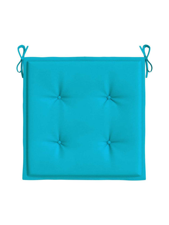 vidaXL Waterproof Garden Chair Cushion Turquoise 4 Pieces 40x40cm