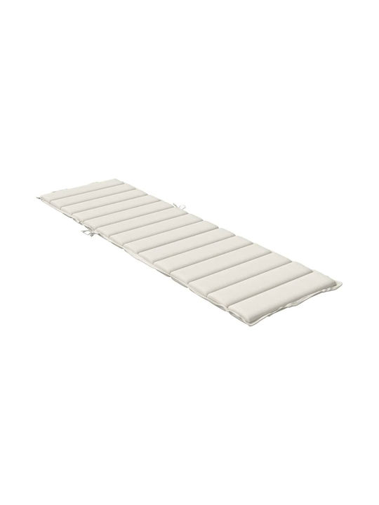 vidaXL Sunbed Cushion with Backrest Cream 60x200cm