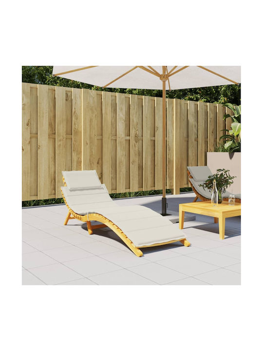 vidaXL Sunbed Cushion with Backrest Cream 58x186cm