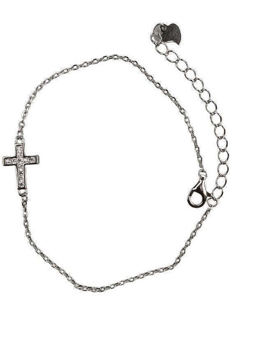 925 Silver Bracelet Rhodium Plated Zirconia