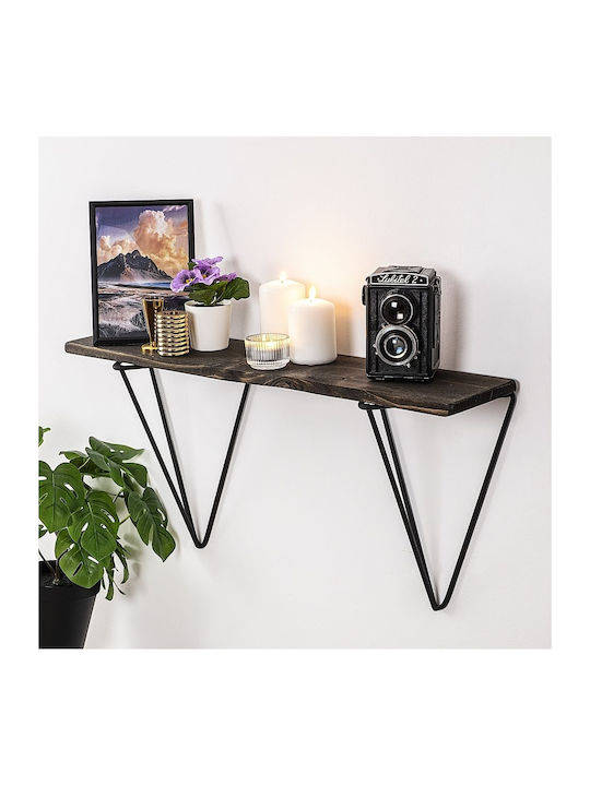 Shelf Wall Gladiolo Metal and wood 60x15x30cm