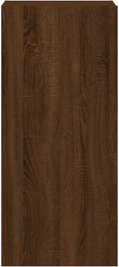 Wall-Mounted Living Room Cabinet made of Particle Board Brown Oak 40.5x30x90cm