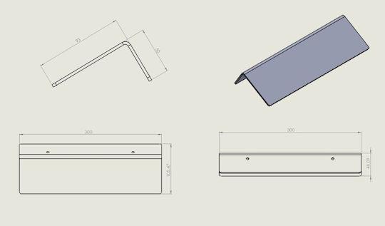 Verdi Grey Bathroom Shelf