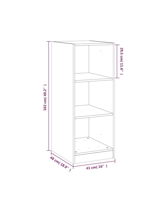 Библиотека Кафяв Дъб 48x41x102см