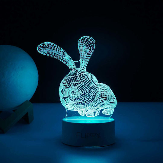 Декоративна Лампа 3D илюзия Многоцветен