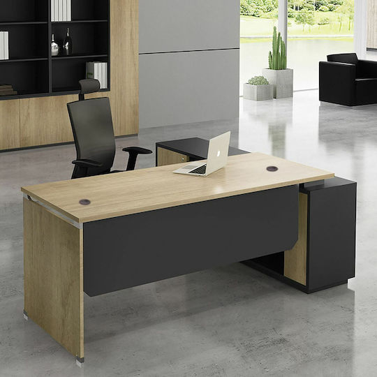 Birou Profesional Colțar Project Din Lemn Bej 160x140x75 cm EO945 L