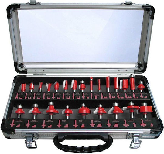 Extol Set Accesorii de Tăiere Unelte pentru Lemn 8mm 24buc