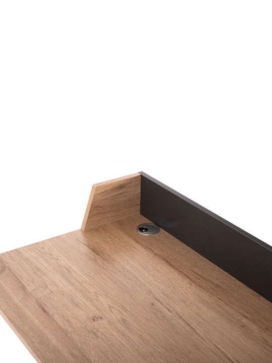 Schreibtisch Holz Grey / Natural mit Metallbeinen 90x50x78cm