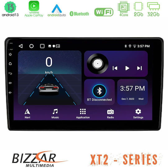 Bizzar Ηχοσύστημα Αυτοκινήτου 2DIN με A/C (Bluetooth/USB/WiFi/GPS/Apple-Carplay/Android-Auto) με Οθόνη Αφής 9"