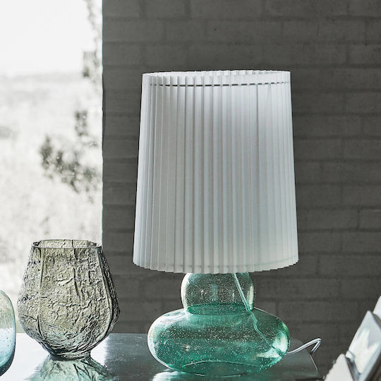 House Doctor Ribe Glass Table Lamp with Honey Shade and Base