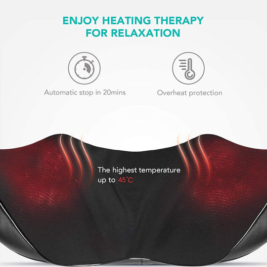 ikonka Massage Device Shiatsu for the Neck, the Head, the Back, the Legs & the Body against Cellulite with Heating Function