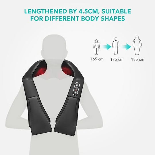 ikonka Massage Device Shiatsu for the Neck, the Head, the Back, the Legs & the Body against Cellulite with Heating Function