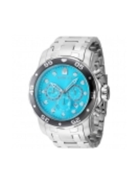 Invicta Pro Diver Watch Battery with Silver Metal Bracelet