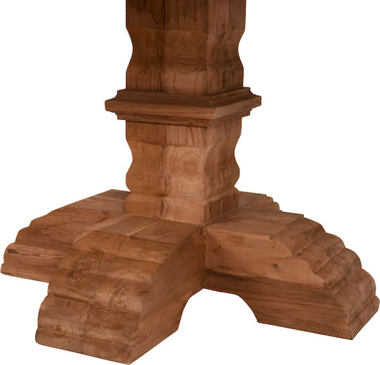 Provence Round Table Dining Room from Solid Wood Brown 180x180x76cm