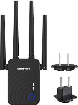 Comfast CF-WR754AC με Αντάπτορα WiFi Extender Dual Band (2.4 & 5GHz) 1200Mbps with 2 Ports Ethernet