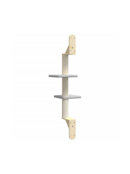 vidaXL Scratching Post Cat Trees Gray Wall Mounted 2 levels 50x30x108cm