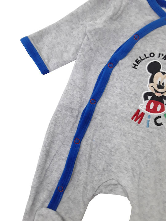 Disney Mickey Φορμάκι Βελουτέ Grey