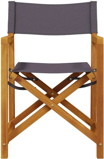 Scaun de regizor Lemn Gri închis 6buc 54x53.5x85.5cm