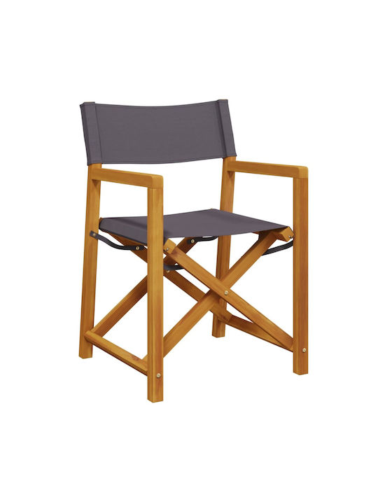 Regiestuhl Hölzernes Dark Grey 4Stück 54x53.5x85.5εκ.