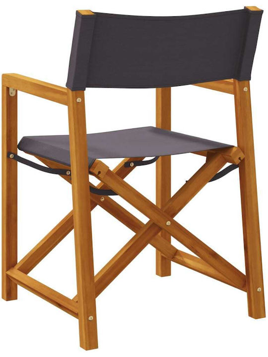 Regiestuhl Hölzernes Dark Grey 6Stück 54x53.5x85.5εκ.