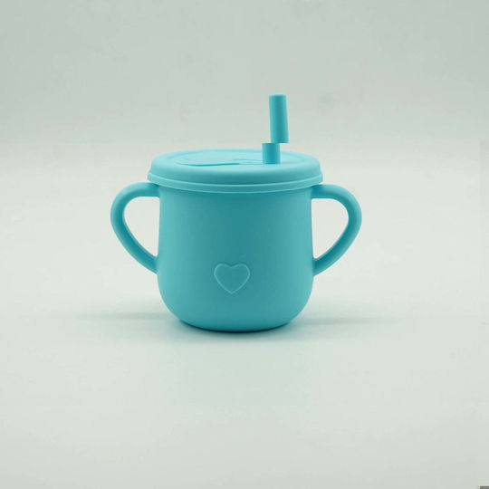 Set 5 Piese Diversificare pentru Copii din Silicon: Bavetă Flippy, Farfurie Compartimentată, Castron cu Ventuză, Tacâmuri cu Ventuză, Fără Alergeni, Albastru