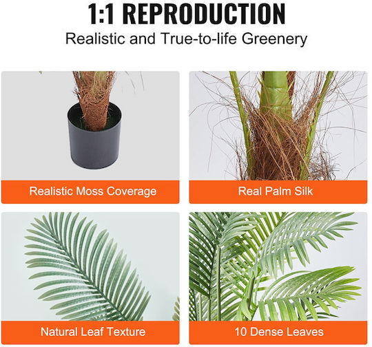 Artificial Outdoor Tree Palm Tree Green 121.9cm 2pcs Vevor