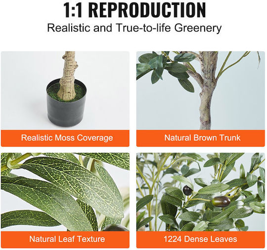 Künstliche Pflanze im Topf Olive Grün 179cm Vevor