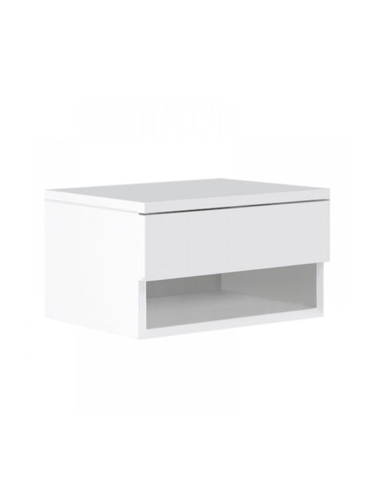 Bedside Table Mary Wooden White 40x30x23cm GP028-0052 1