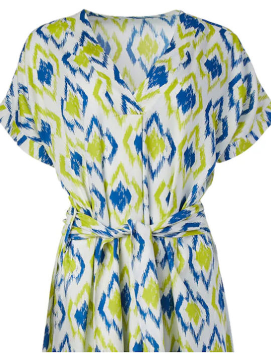 Summer Midi Slip Dress Blue