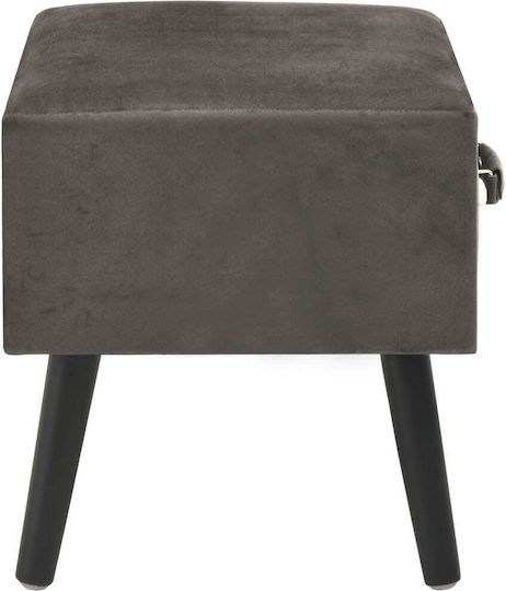 Grey Fabric Upholstered Bedside Table 40x35x40cm Grey Fabric Upholstered Bedside Table 40x35x40cm