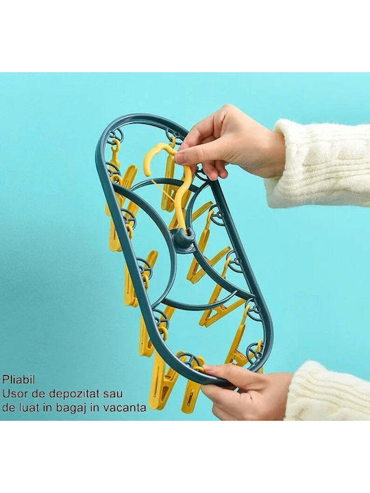 Plastic Folding Hanging Clothes Drying Rack 30x12.5cm
