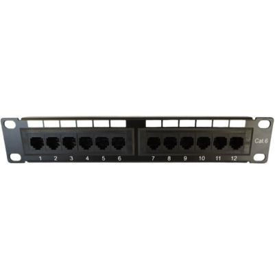 Daisat Patch Panel for Rack 1U 10" 12 Ports cat6