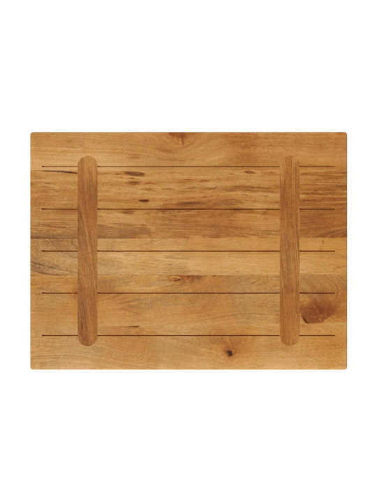 vidaXL Dreptunghiulară Suprafața mesei din Lemn Masiv Mango 80x70x3.8cm 371670 1buc