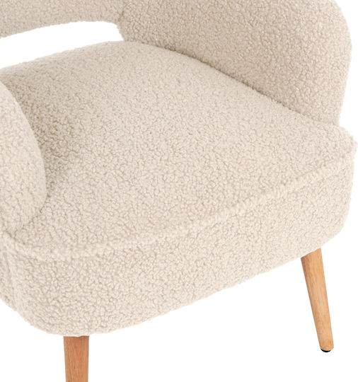Mylie Ohrensessel Ecru 66x75x93cm