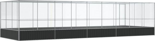 vidaXL Vogelkäfig 932x307x212cm. Silber