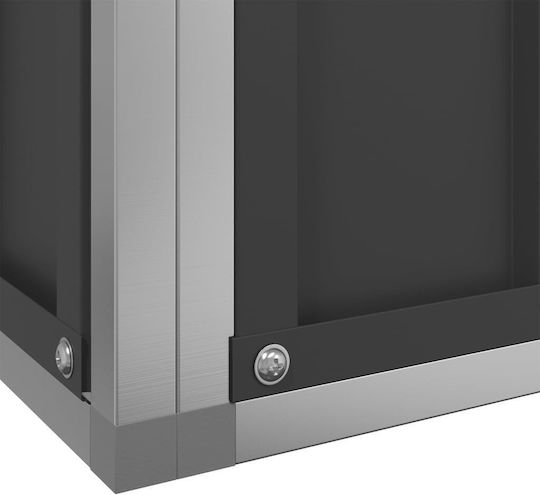 vidaXL Κλουβί Πτηνών 725x307x212εκ. Ασημί
