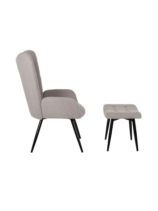 Crawley cu Puf Gri 70x74x105cm