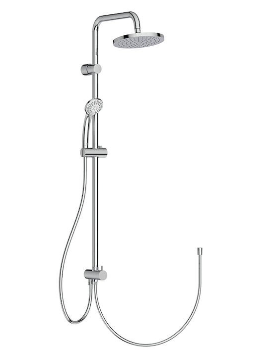 Ideal Standard Idealrain Στήλη Ντουζ χωρίς Μπαταρία Ασημί